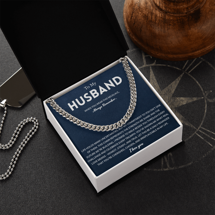 To My Husband Necklace Heartfelt Gift From Wife
