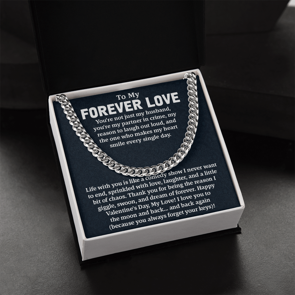 Cuban Link Chain – A Valentine's Gift for Him: Celebrate Your Forever Love with Laughter, Love & Memories That Last a Lifetime