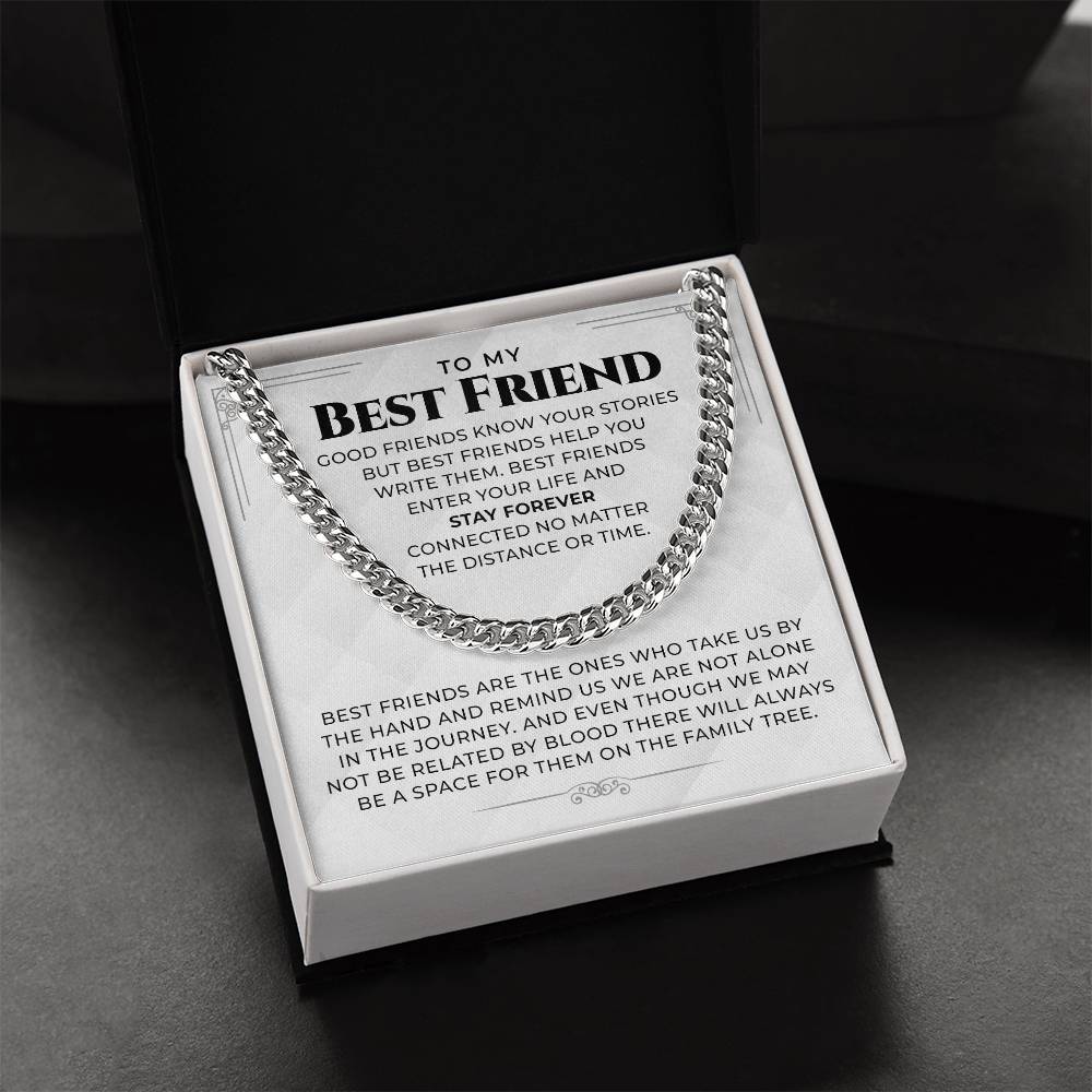 Best Friend Birthstone Necklace - Personalized Gift for Friends,Long Distance Jewelry with Link Cuban Chain,Cherished Memories