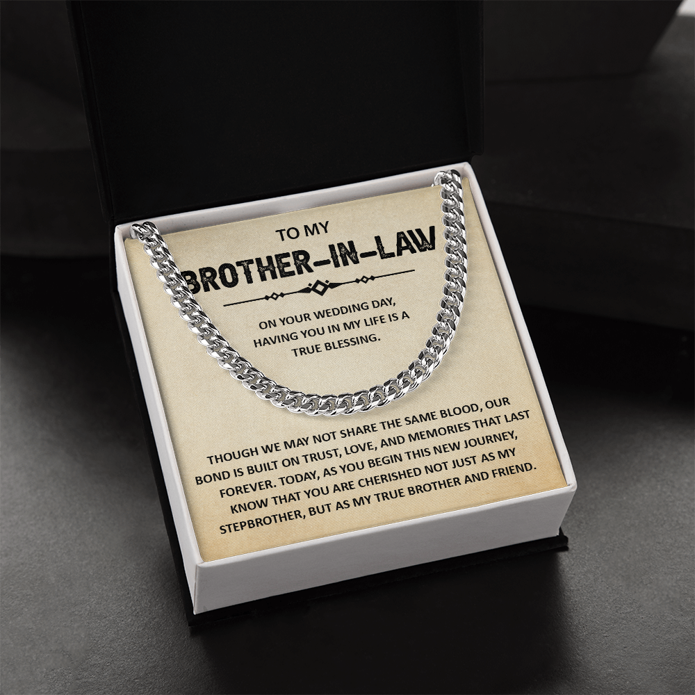 Brother-in-law - Stainless Steel Cuban Chain Necklace Gift for Him