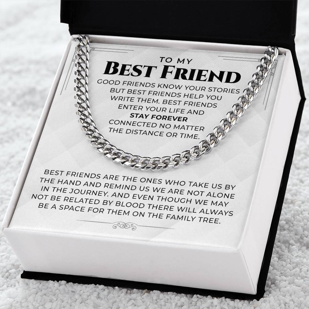 Best Friend Birthstone Necklace - Personalized Gift for Friends,Long Distance Jewelry with Link Cuban Chain,Cherished Memories