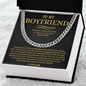 To My Boyfriend Necklace Cuban Chain, Promise Necklace for Boyfriend From Girlfriend