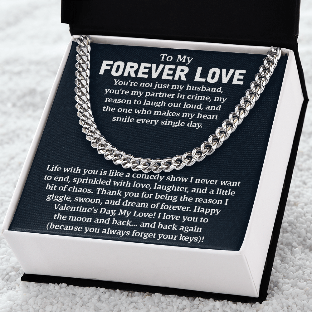 Cuban Link Chain – A Valentine's Gift for Him: Celebrate Your Forever Love with Laughter, Love & Memories That Last a Lifetime