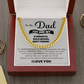 Stylish Cuban Link Chain with Message Card, Gift from Son or Daughter