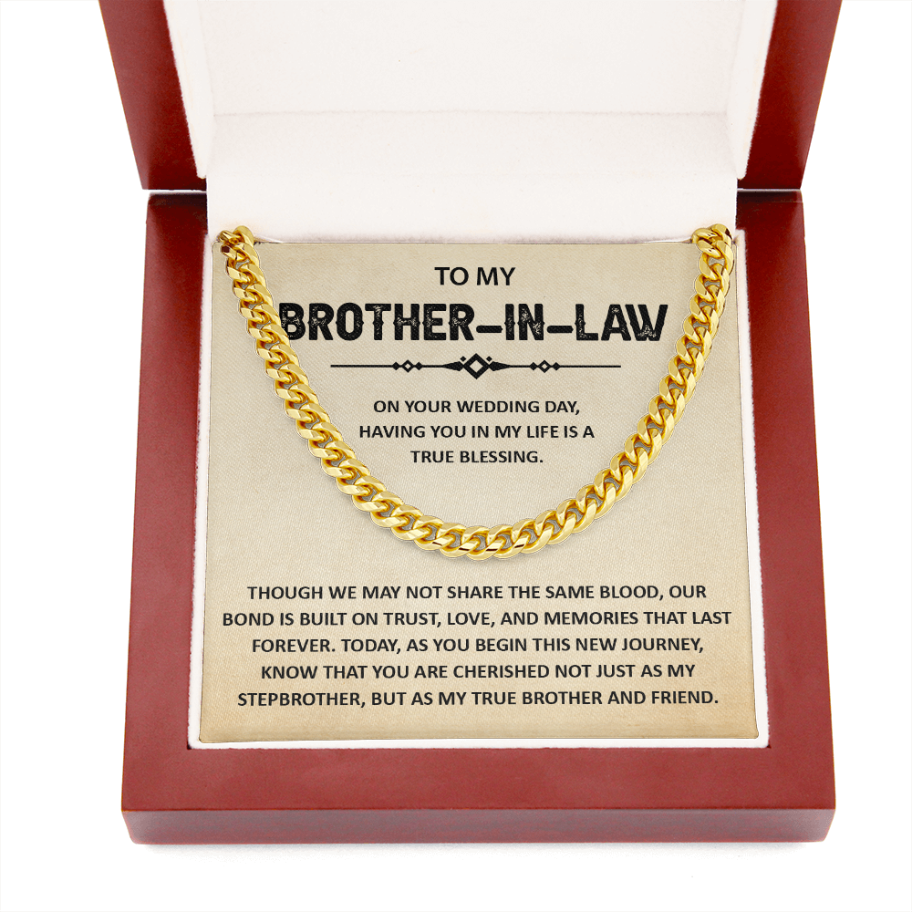 Brother-in-law - Stainless Steel Cuban Chain Necklace Gift for Him
