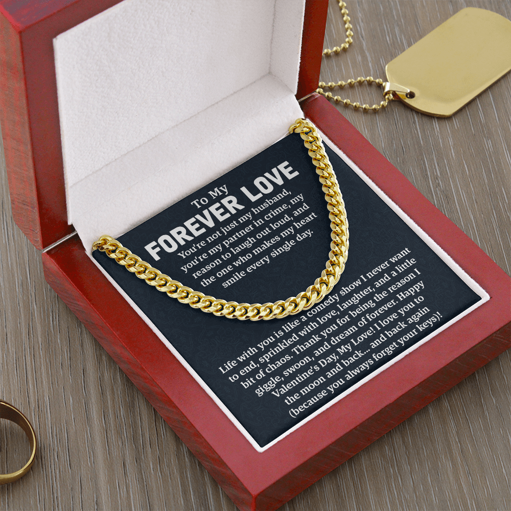 Cuban Link Chain – A Valentine's Gift for Him: Celebrate Your Forever Love with Laughter, Love & Memories That Last a Lifetime