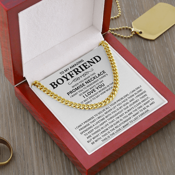 Boyfriends Gift From Girlfriends, Valentines Day Cuban Chain Necklace
