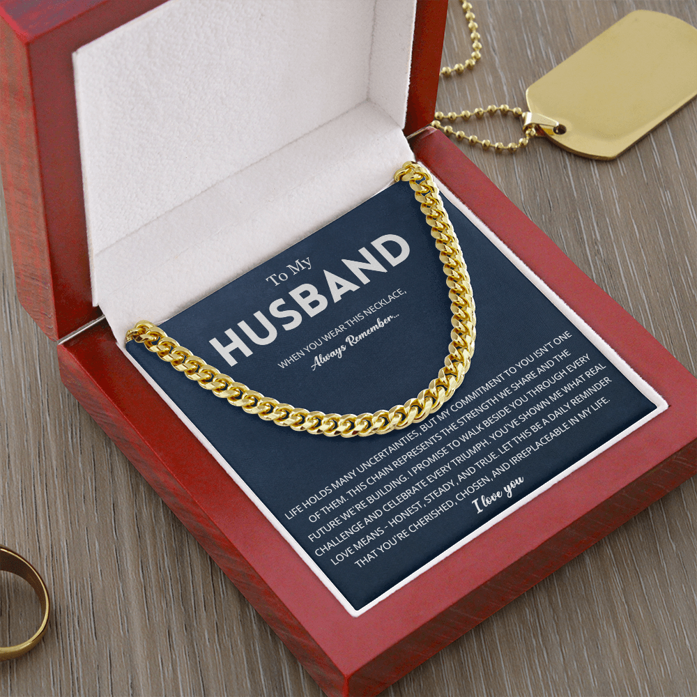 To My Husband Necklace Heartfelt Gift From Wife