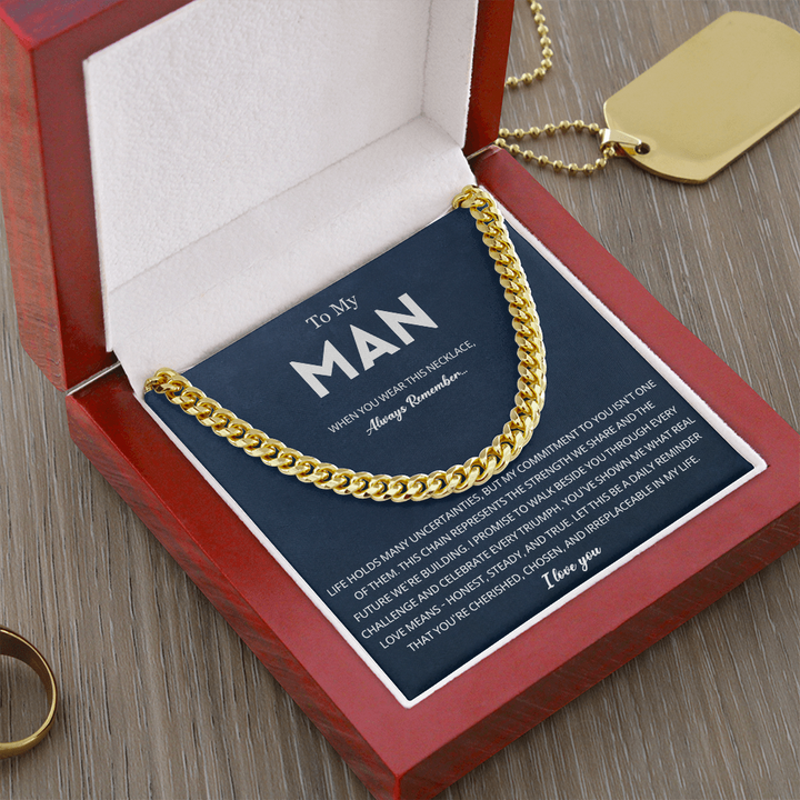 I Love You Gifts for Him Sentimental Necklace for Husband or Boyfriend