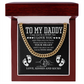 To My Dad Cuban Link Chain – Gift from Son with Message & Gift Box