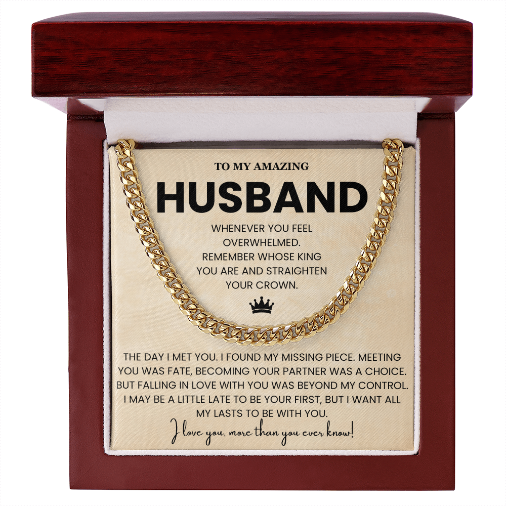 To My Husband Necklace Romantic Anniversary Gift From Wife