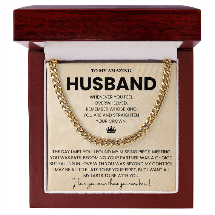 To My Husband Necklace Romantic Anniversary Gift From Wife