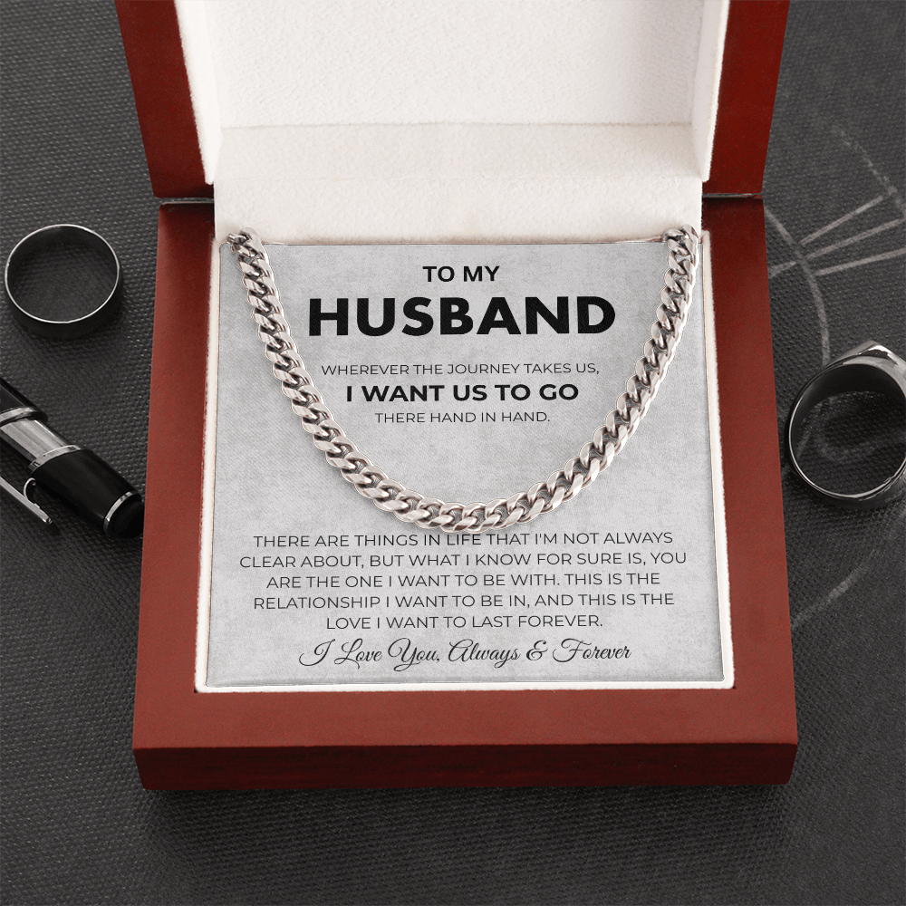 Husband Necklace From Wife Meaningful Stainless Steel Chain