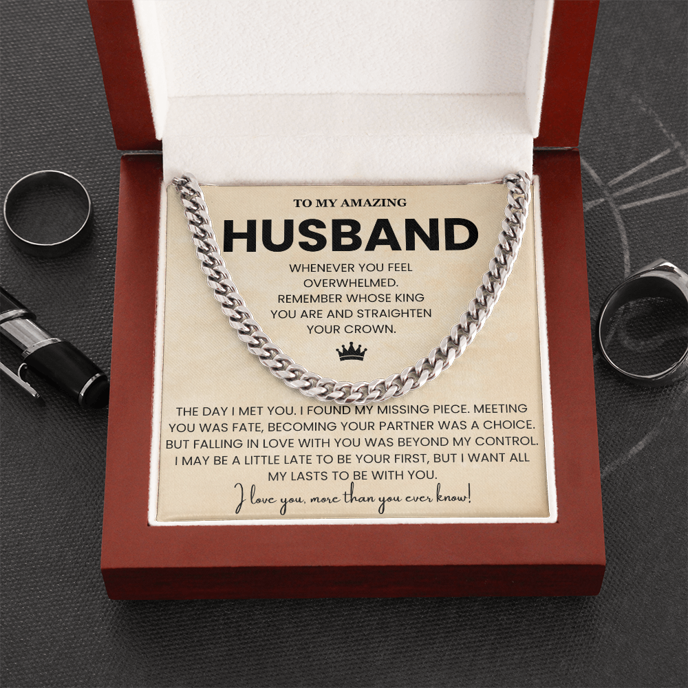To My Husband Necklace Romantic Anniversary Gift From Wife