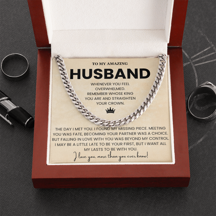 To My Husband Necklace Romantic Anniversary Gift From Wife
