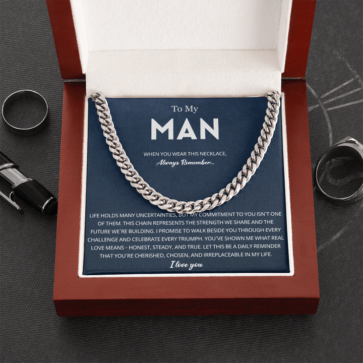 I Love You Gifts for Him Sentimental Necklace for Husband or Boyfriend