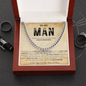 Cuban Chain Necklace for Him Valentines Anniversary Birthday Gift