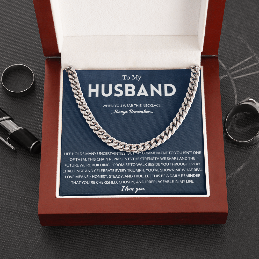 To My Husband Necklace Heartfelt Gift From Wife