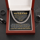 To My Amazing Husband - Cuban Chain With Message Card and Gift Box