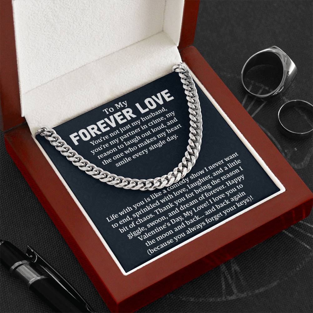 Cuban Link Chain – A Valentine's Gift for Him: Celebrate Your Forever Love with Laughter, Love & Memories That Last a Lifetime