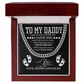 To My Dad Cuban Link Chain – Gift from Son with Message & Gift Box