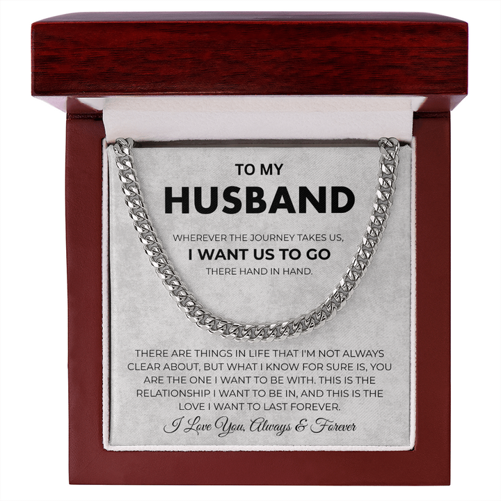 Husband Necklace From Wife Meaningful Stainless Steel Chain