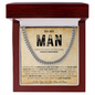 Cuban Chain Necklace for Him Valentines Anniversary Birthday Gift