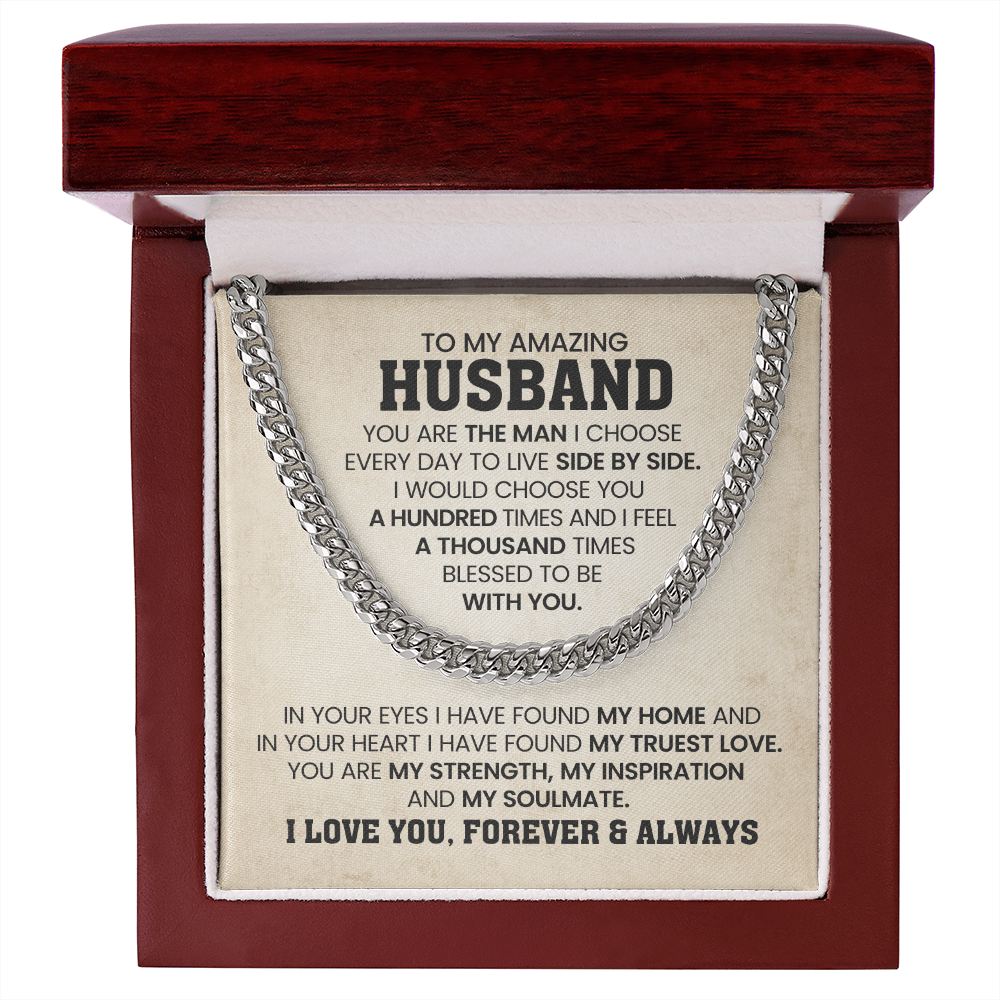 Cuban Link Chain Necklace Gifts for Men - Gifts for Him Husband