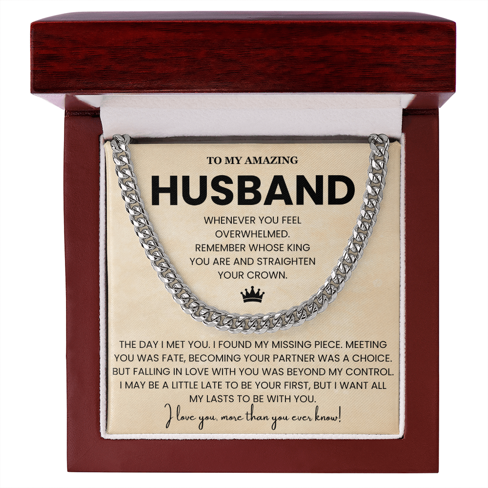 To My Husband Necklace Romantic Anniversary Gift From Wife