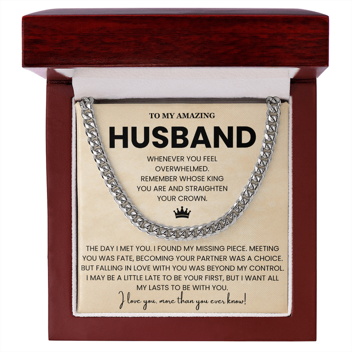 To My Husband Necklace Romantic Anniversary Gift From Wife