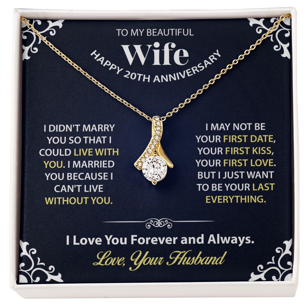 Elegant Anniversary Necklace for Wife – Timeless Keepsake Jewelry with Love Message from Husband