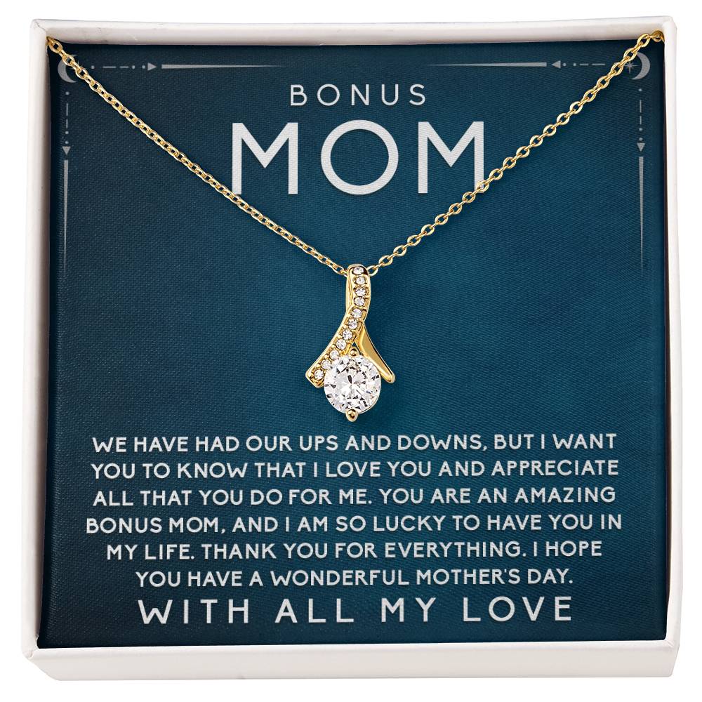 Heartwarming Bonus Mom Necklace, Meaningful Gift for Mother's Day to Show Love and Appreciation for Your Incredible Stepmom