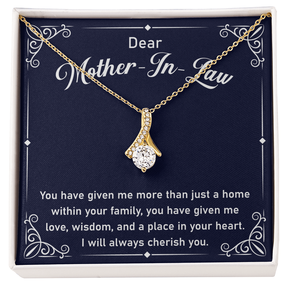 To My Mother-in-Law Necklace – Elegant Alluring Beauty Necklace, Meaningful Gift for Mother-in-Law