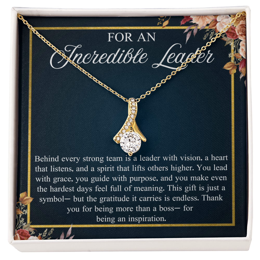 To My Female Boss - Thank You Gift, Alluring Beauty Necklace for Boss