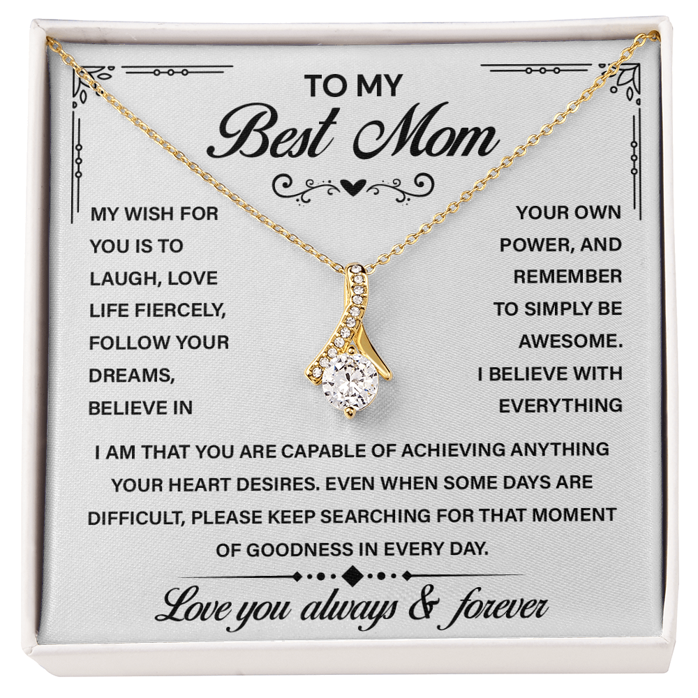 To My Best Mom - You Are My Universe, My Everything - Alluring Beauty Necklace