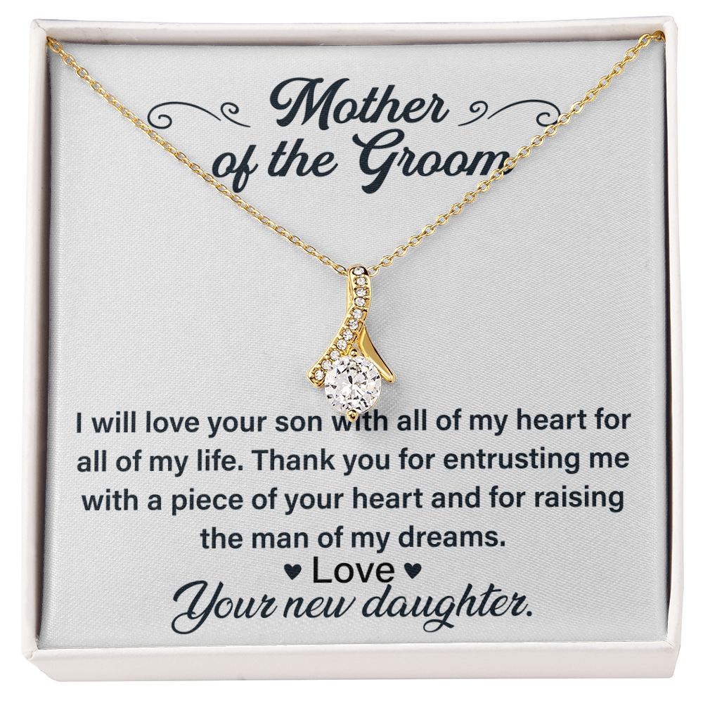 Necklace for mother's of the groom with Message Card and GIft boxNecklace for mother's of the groom with Message Card and GIft box