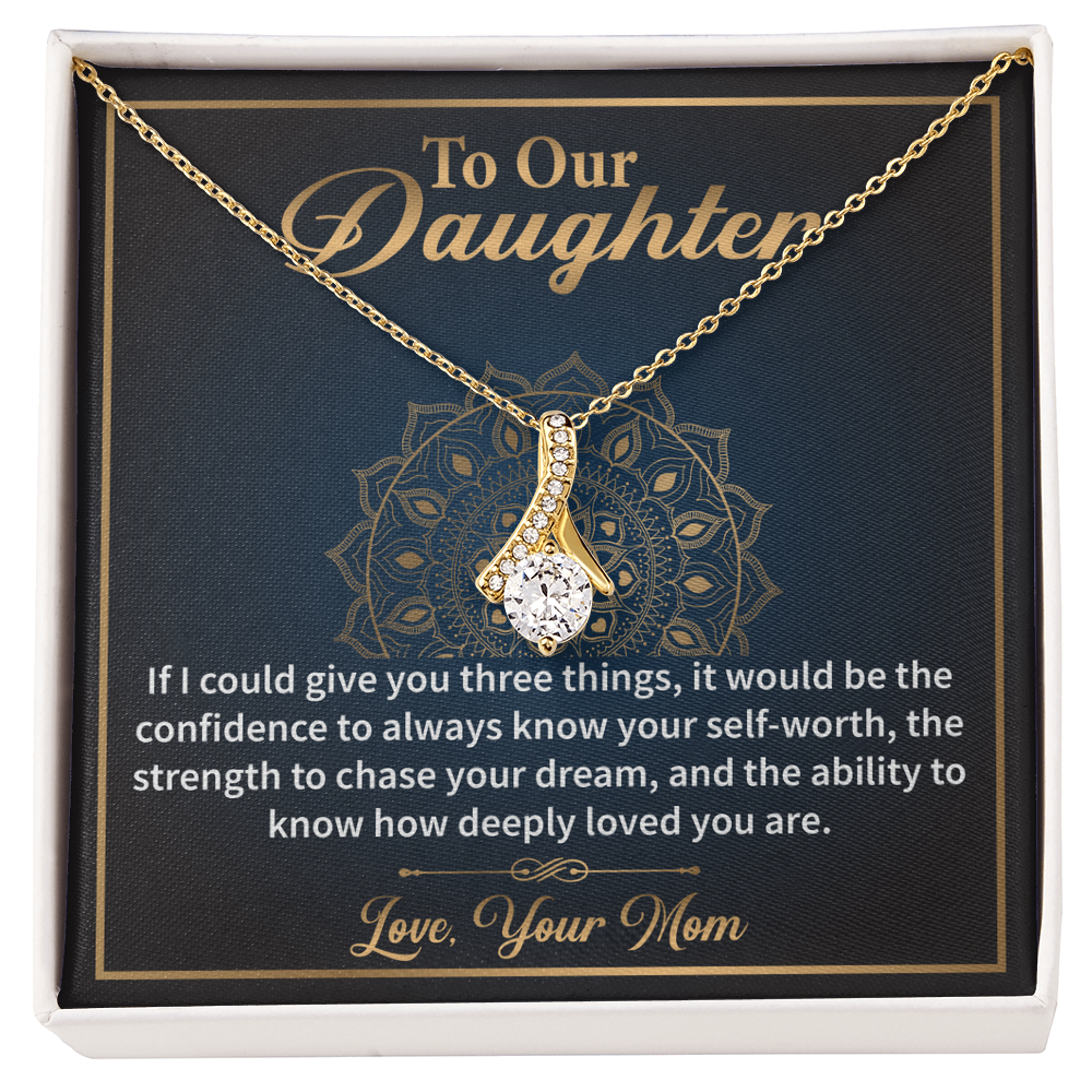 To My Daughter Necklace – Elegant Alluring Beauty Necklace, A Meaningful Gift from Dad