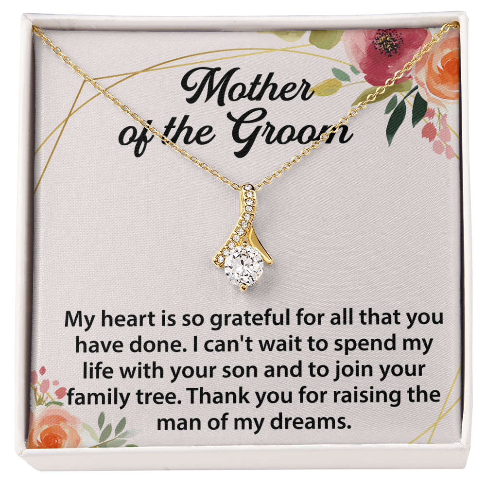 Necklace for mother's of the groom with Message Card and GIft boxNecklace for mother's of the groom with Message Card and GIft box