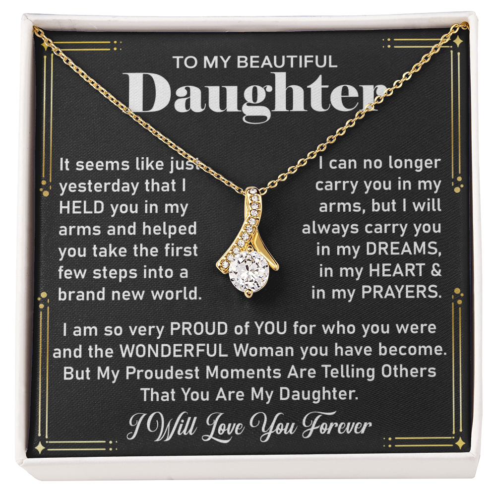 To My Daughter – Alluring Beauty Necklace, A Timeless Gift of Love