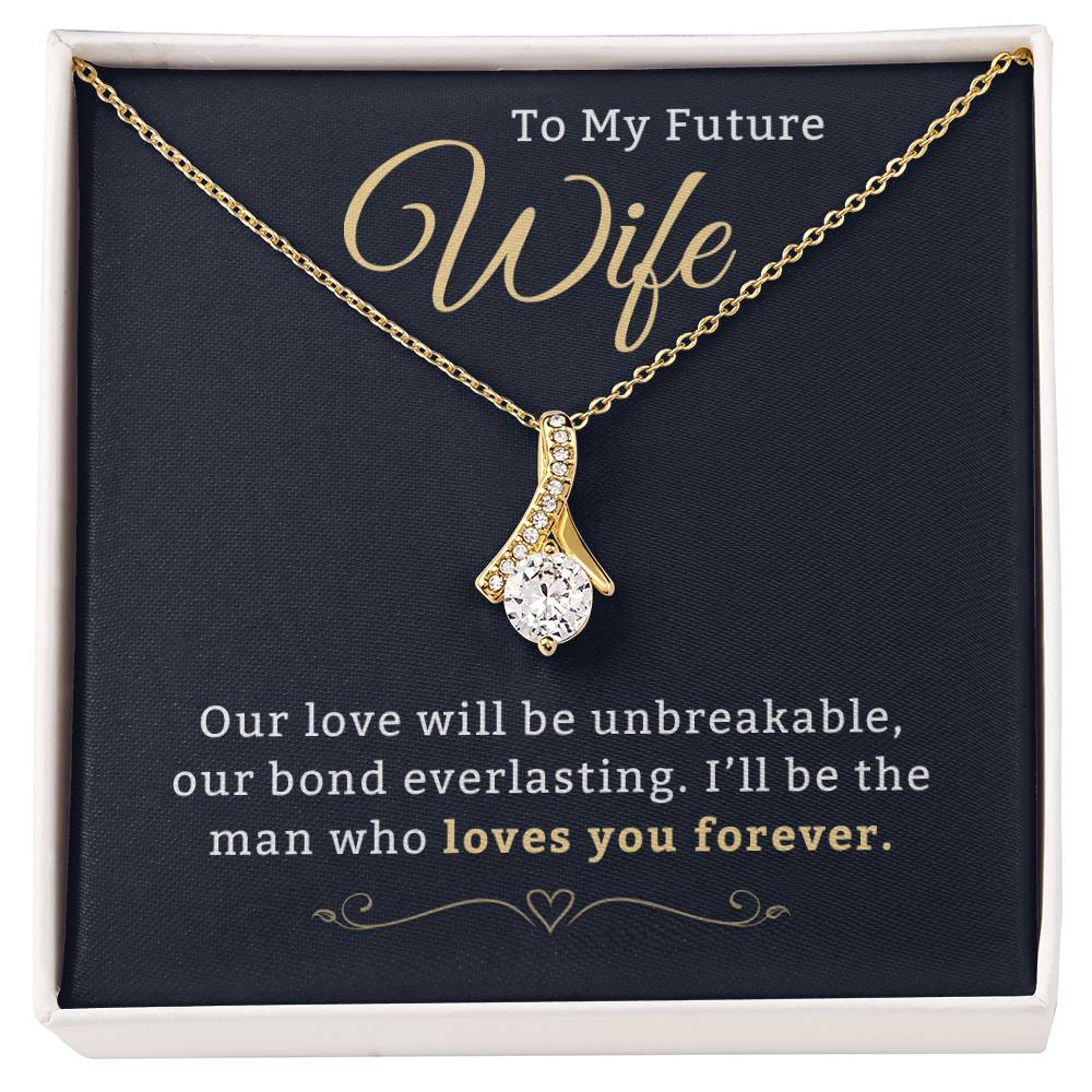 Alluring Beauty Necklace with Heartfelt Message, Perfect Gift for Wife, Future Wife, or Soulmate – Ideal for Mother's Day, Anniversary, or Birthday