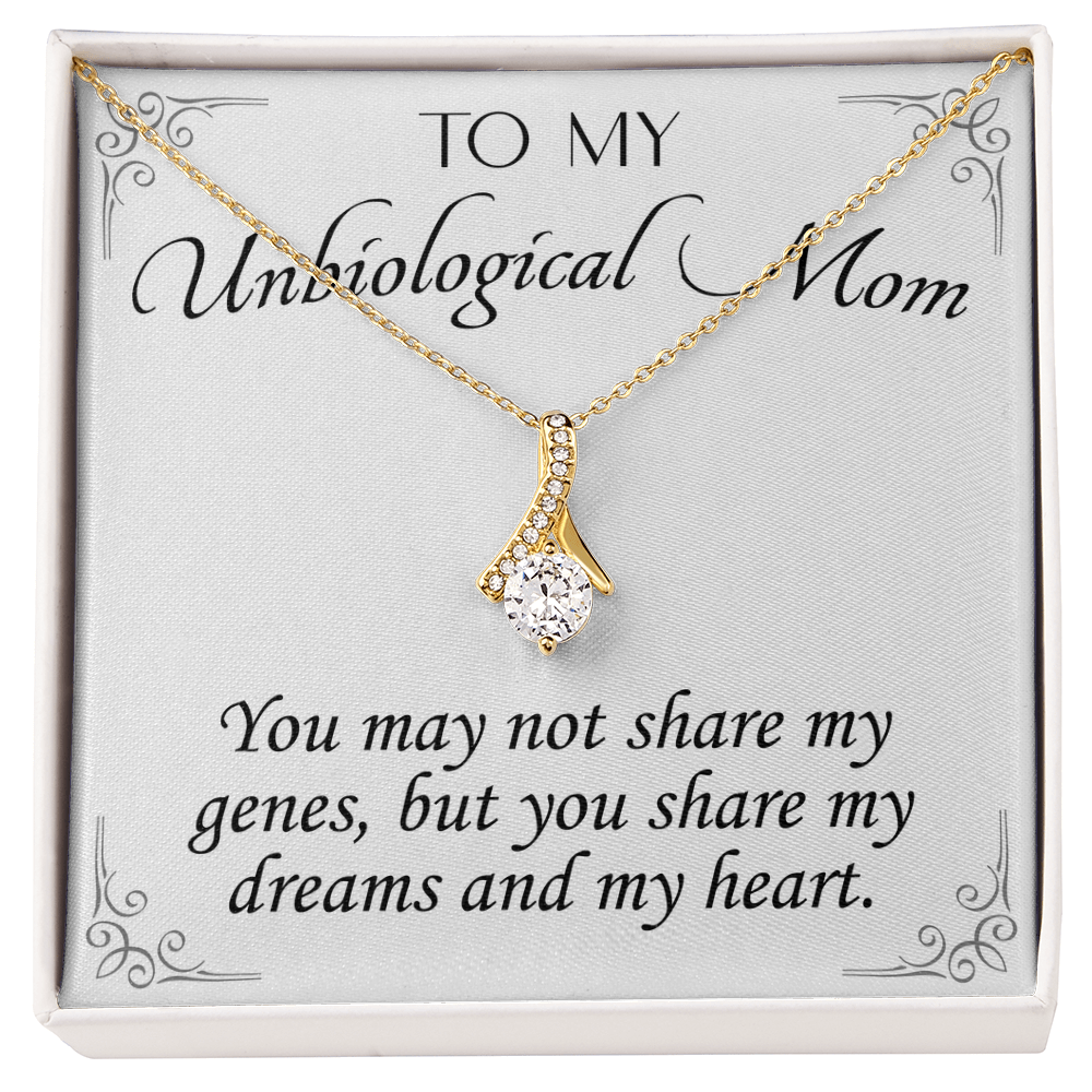 To My Unbiological Mom Necklace – Alluring Beauty Gift for Stepmom or Adopted Mom