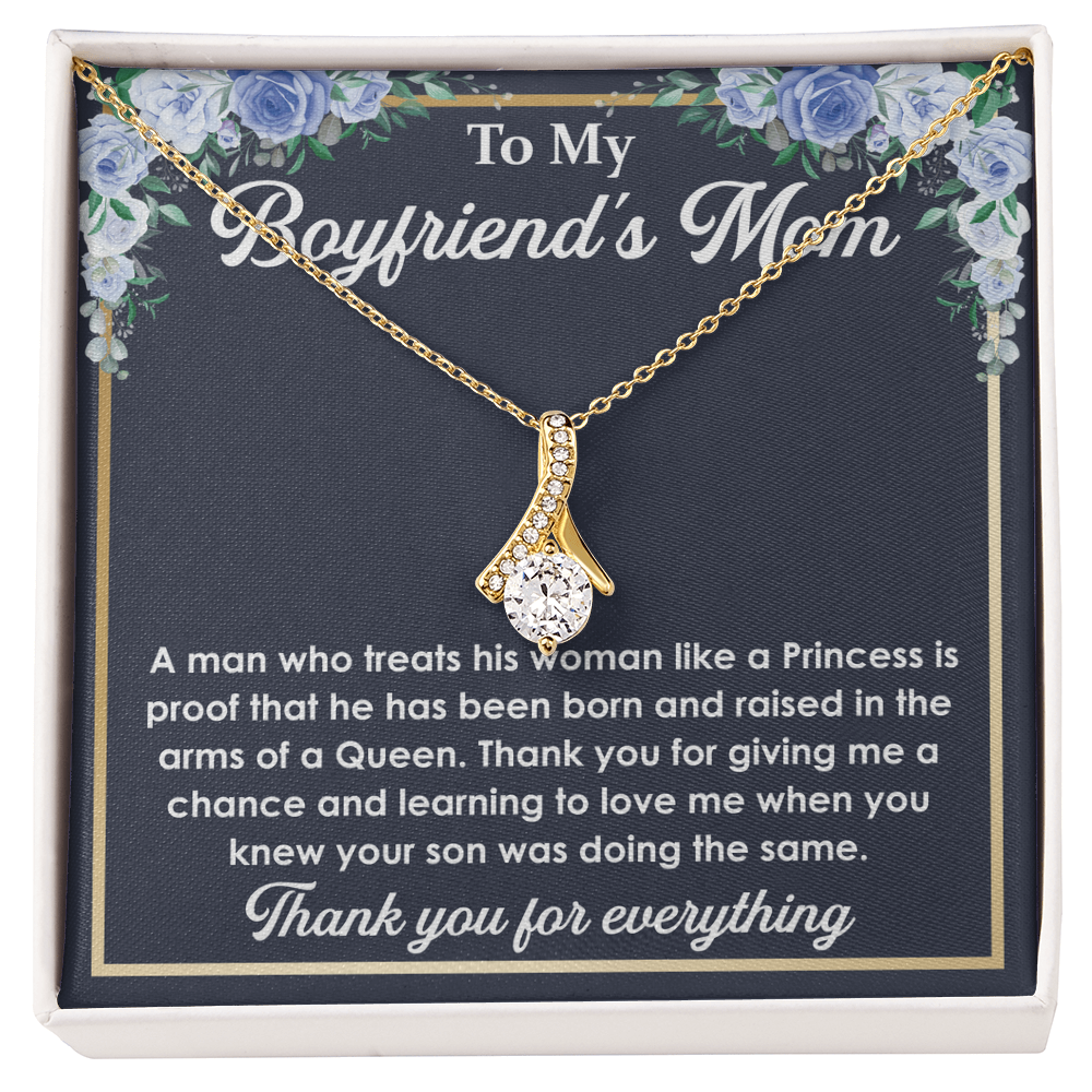 Best Gifts for Boyfriend's Mom – Love Knot Necklace with Touching Message