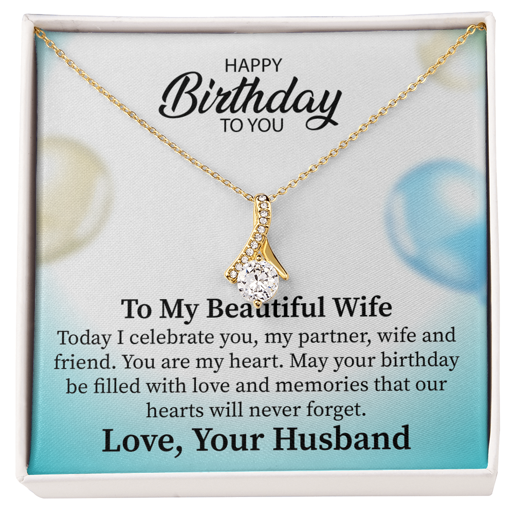 Alluring Beauty Necklace for Wife – Timeless Jewelry Gift with a Touching Message from Husband