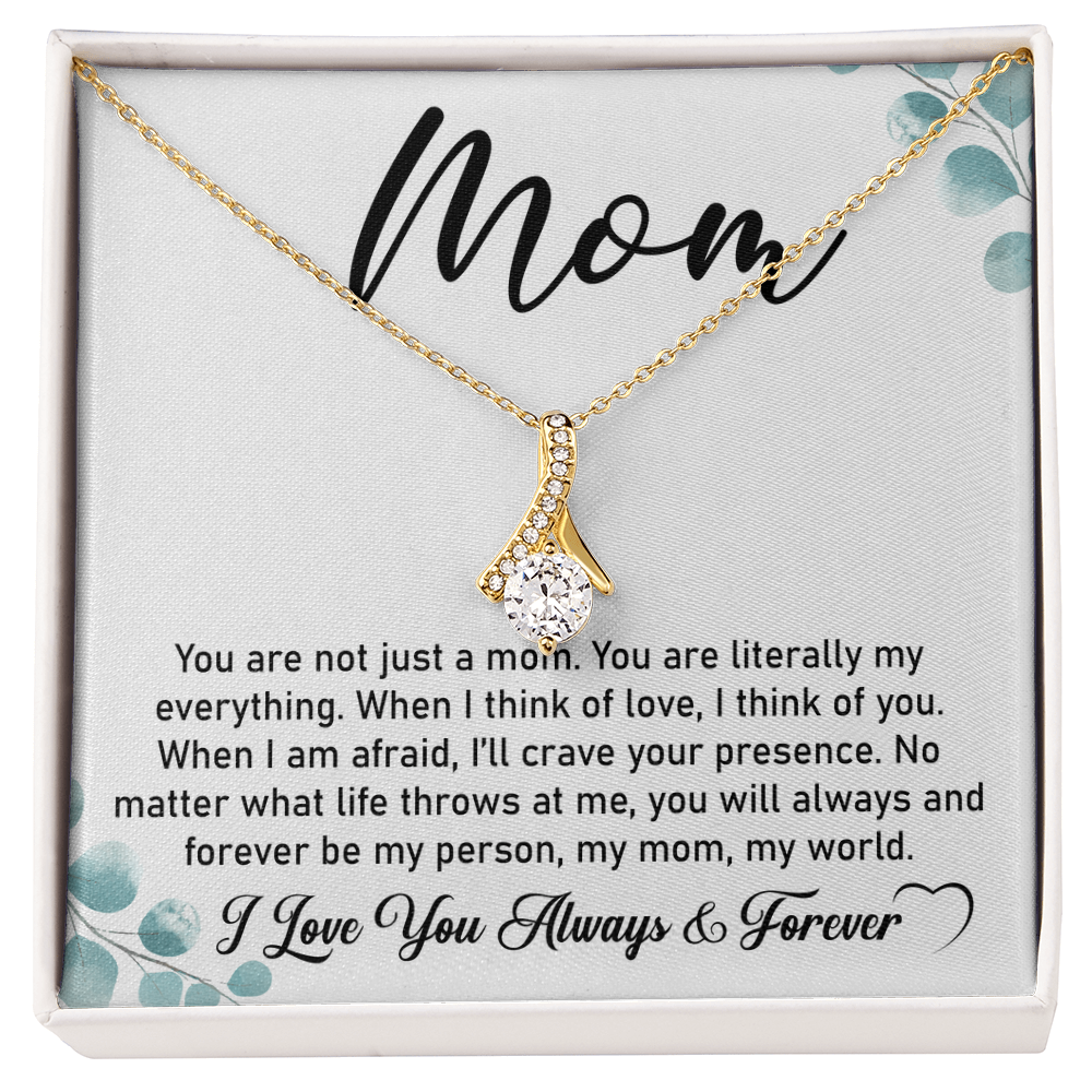 To My Mom Necklace – Elegant Alluring Beauty Gift for First-Time Moms