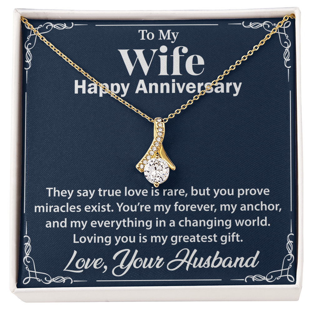 Alluring Beauty Necklace for Wife – Timeless Keepsake Jewelry with a Heartfelt Message from Husband