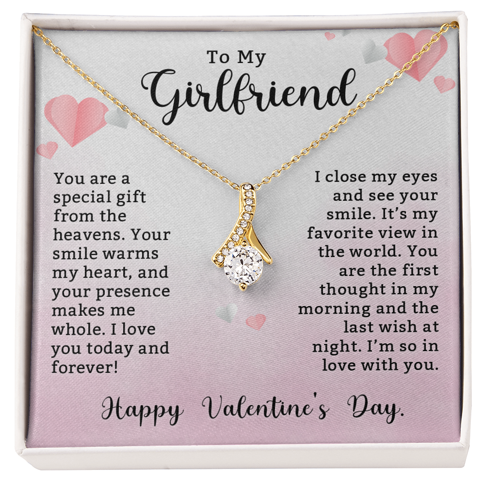 To My Girlfriend, You Are a Special Gift from the Heavens – Alluring Beauty Necklace, A Romantic Valentine's Day Gift to Express My Endless Love