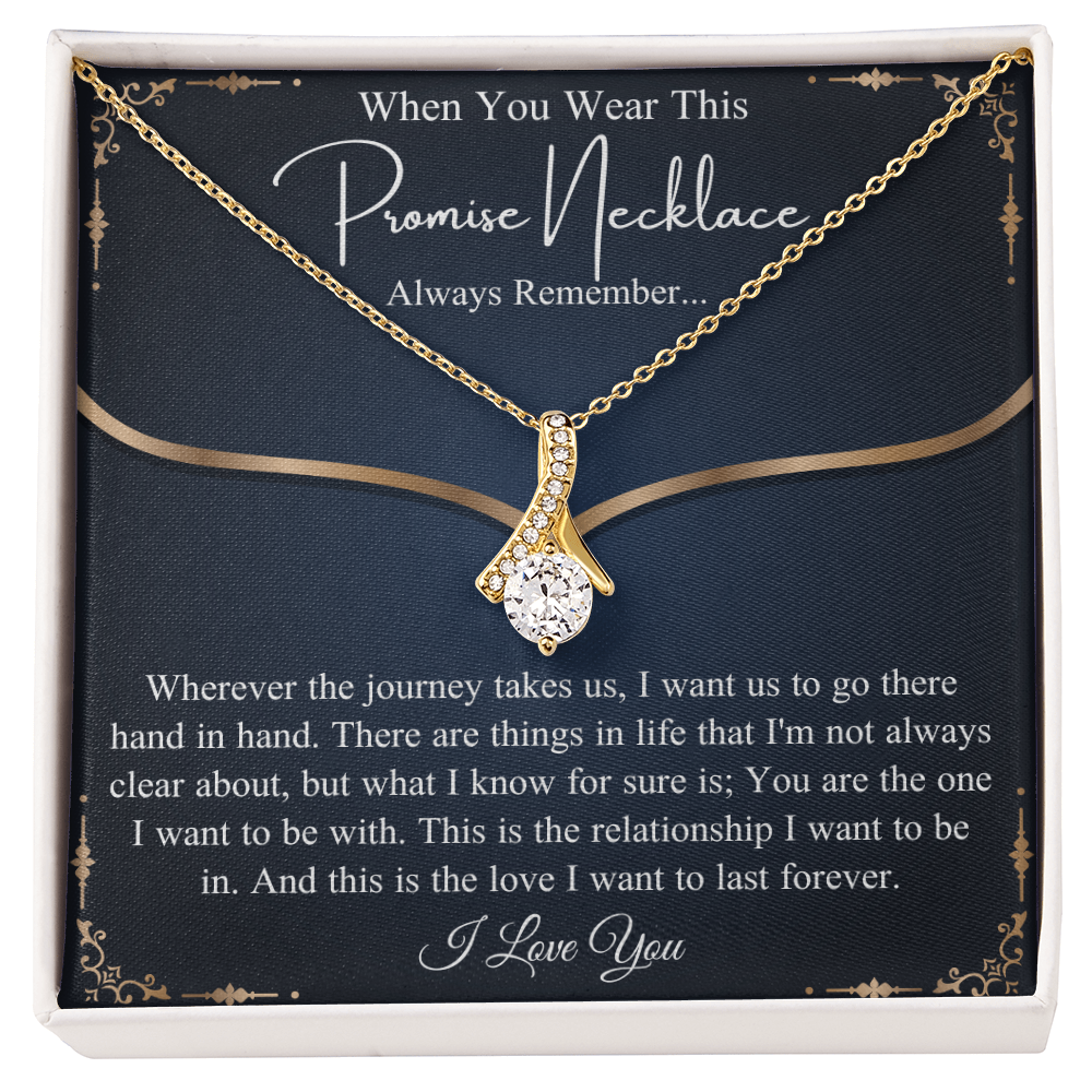 Love You This Much Promise 14k White Gold Valentines Day Necklaces for Her