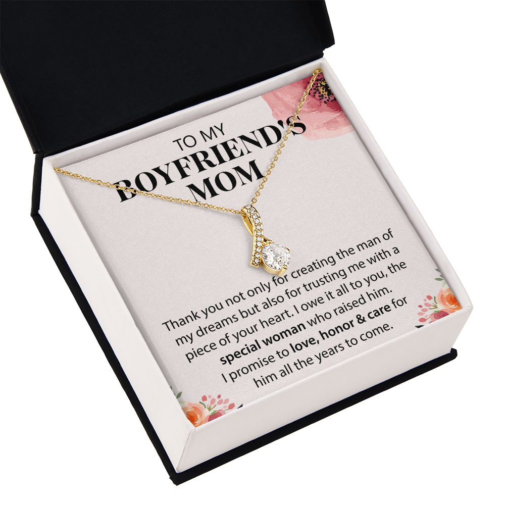 Gift Ideas for Boyfriend's Mom – Love Knot Necklace with Meaningful Card