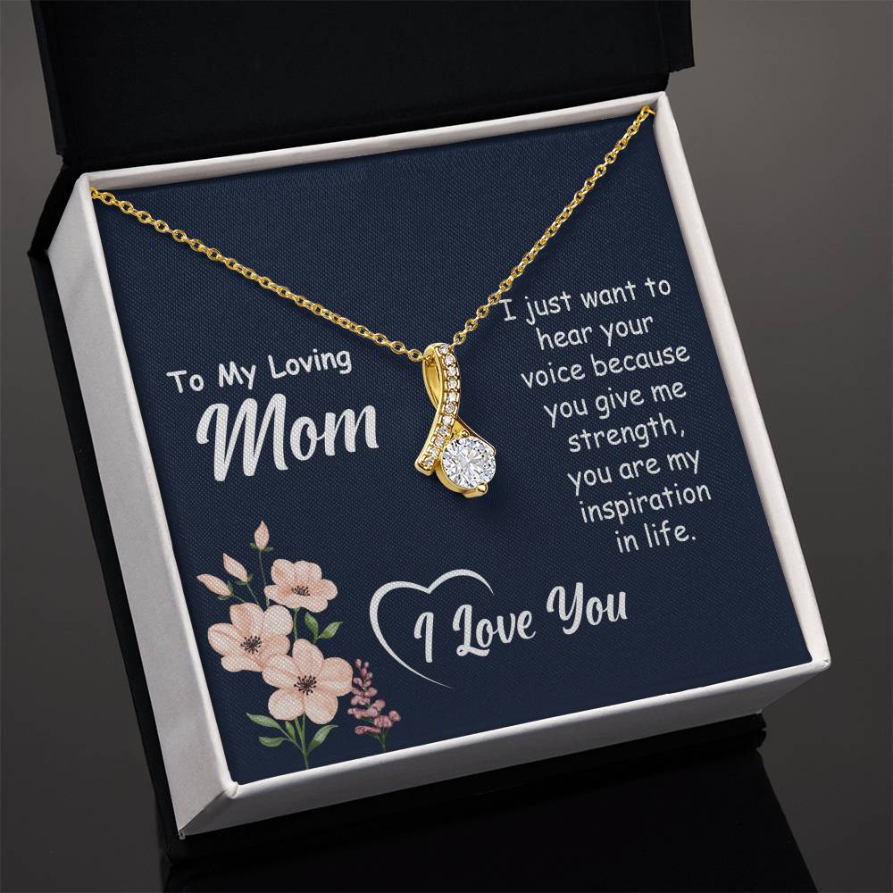 To My Mom Alluring Beauty Necklace – Heartfelt Mother’s Day Gift for First-Time Moms