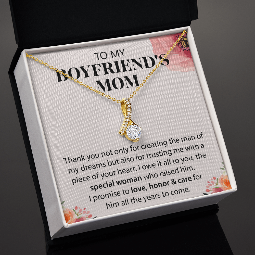 Gift Ideas for Boyfriend's Mom – Love Knot Necklace with Meaningful Card